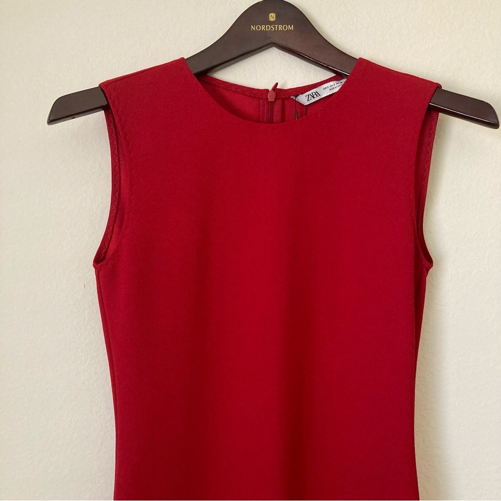 NWT Zara Red Midi Dress - Picture 9 of 11